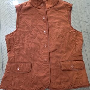 Talbots Rust Quilted Vest